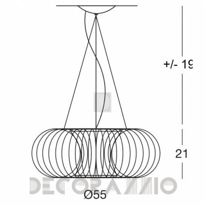 Светильник  потолочный подвесной Morosini SPRING - 0453SO04SAAL