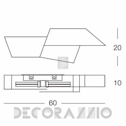 Светильник  настенный накладной (Бра) Morosini EVO - 0470PA06SAFE