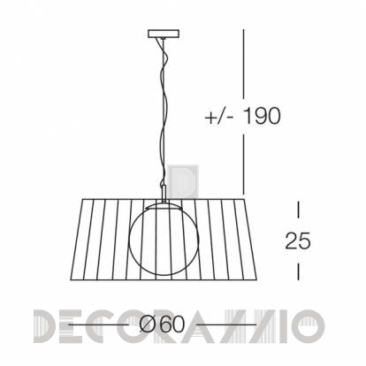 Светильник  потолочный подвесной Morosini RIBBON - 0480SO08AVIN