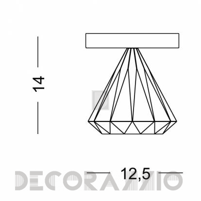 Светильник  потолочный накладной Morosini KARAT - 0900PL04CTAL