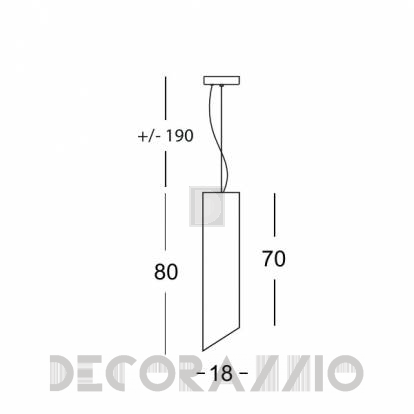 Светильник  потолочный подвесной Morosini PANK - 0520SO06AVFL