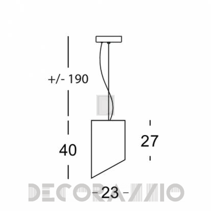 Светильник  потолочный подвесной Morosini PANK - 0521SO06AVFL