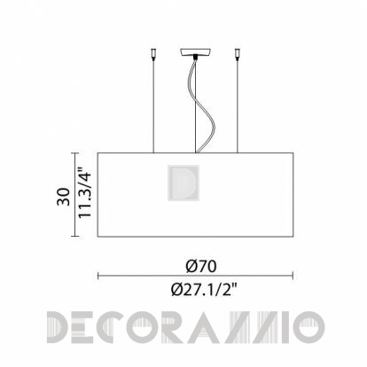 Светильник  потолочный подвесной Murano Luce MLAMPSHADES - SOCY7001