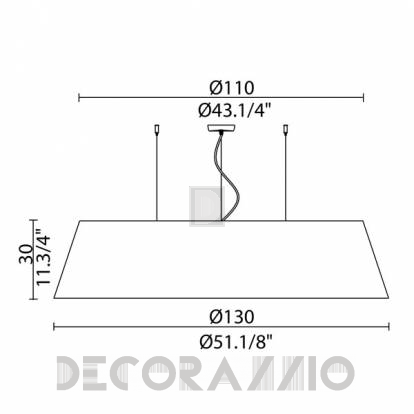 Светильник  потолочный подвесной Murano Luce MLAMPSHADES - SOCO13001