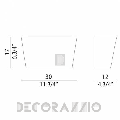 Светильник  настенный накладной (Бра) Murano Luce ALIAS - APAL30