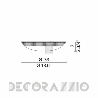 Светильник  потолочный/настенный накладной Murano Luce ALIAS - PLAL35