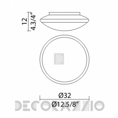 Светильник  потолочный/настенный накладной Murano Luce CANDIDA - PLCAN30