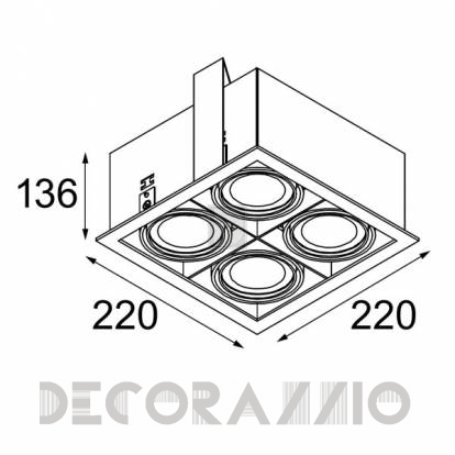 Светильник  потолочный врезной Modular Mini-multiple﻿ - 10351505