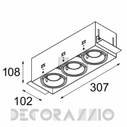 Светильник  потолочный врезной (Светильник точечный) Modular Mini-multiple﻿ - 10382202