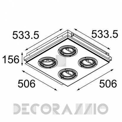 Светильник  потолочный врезной (Светильник точечный) Modular Flush - 10900401