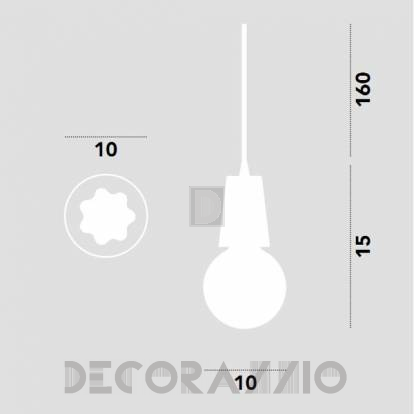 Светильник  потолочный подвесной Modoluce Budino - BDIESE008B01050