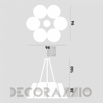 Светильник  потолочный подвесной Modoluce FLORINDA - FLOESO006P01500