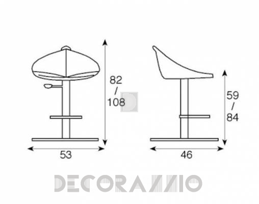 Стул барный Fasem Fiorile   Base Bar - Fiorile   Base Bar