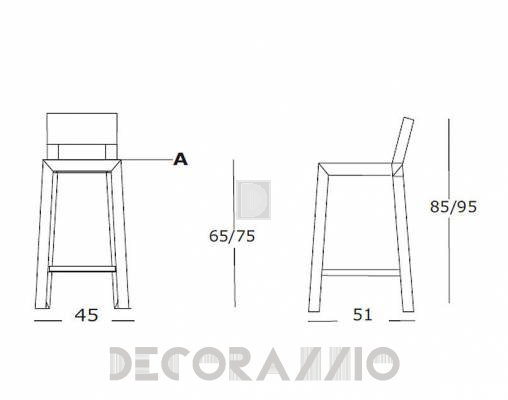 Стул барный Casprini YU.YU Stool orange - YU.YU Stool orange