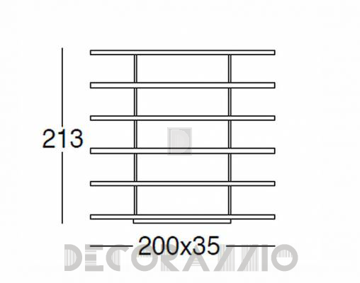 Стеллаж Bosal Hotello - Hotello Bookshelf h. 213