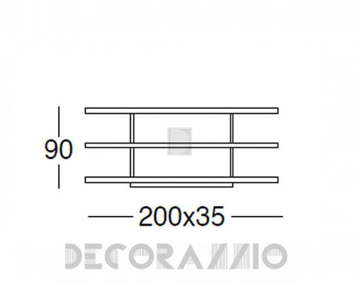 Стеллаж Bosal Hotello - Hotello Bookshelf h. 90