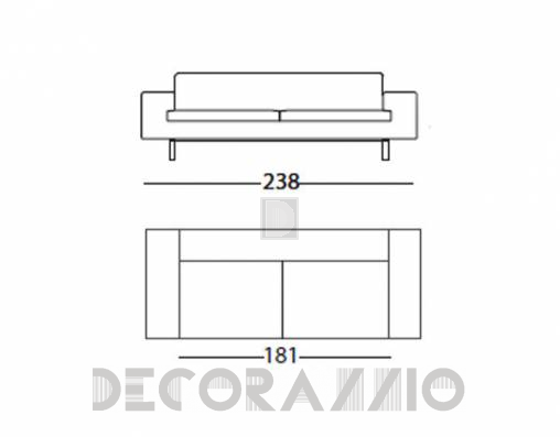 Диван Arflex 11704 grigio - 11704 grigio