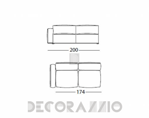 Диван модульный Arflex 11813+11811 - 11813+11811