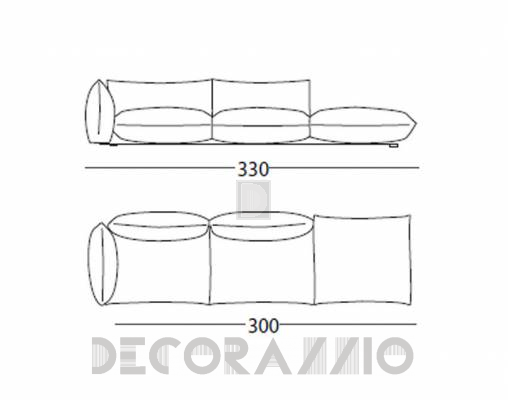 Диван модульный Arflex 11863+11871 - 11863+11871