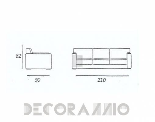 Диван Origgi frank - frank Divano 3 posti