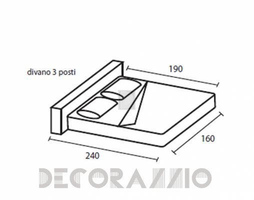 Диван Cis Salotti MOLIERE Divano 3 posti - MOLIERE Divano 3 posti