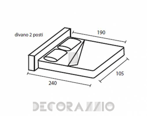 Диван Cis Salotti PLAZA Divano 2 posti - PLAZA Divano 2 posti