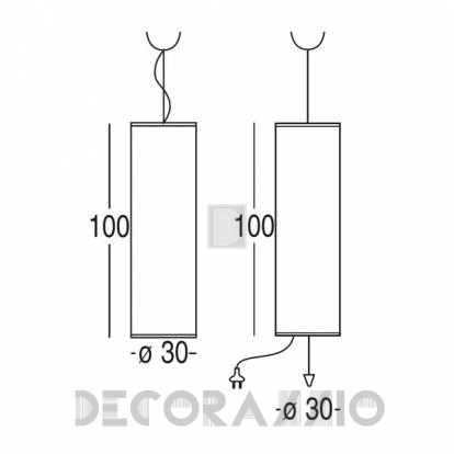 Светильник  потолочный подвесной Penta Cylindrical pendants - 0610-20-53