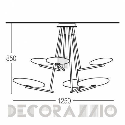 Светильник  потолочный накладной Penta Mami - 1307-23-23-WH