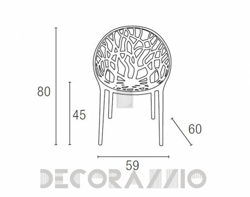 Кресло Contral 413 - 413 BL TRA nero trasp.