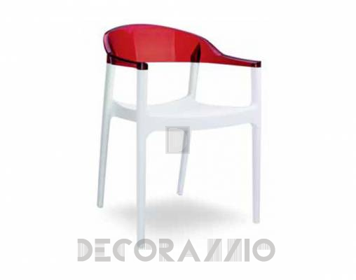 Кресло Contral 415 - 415 BCORO bianco+rosso