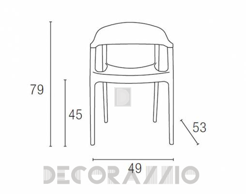 Кресло Contral 415 - 415 BCORO bianco+rosso