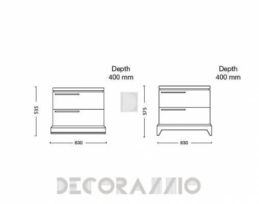 Тумба прикроватная Lineas Taller OM60P 2 - OM60P 2