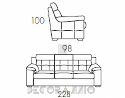 Диван Rigosalotti DLD35RE - DLD35RE