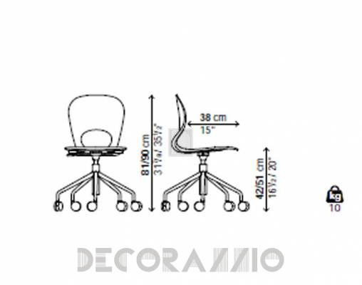 Кресло офисное Kristalia 05PIK05 - 05PIK05