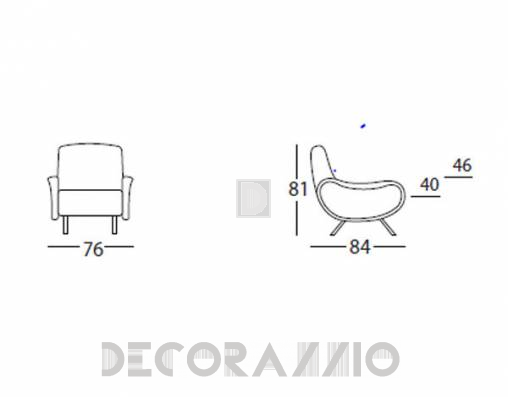 Кресло Arflex 10640 blu - 10640 blu