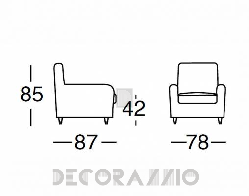 Кресло Bosal elio Armchair 78 - elio Armchair 78