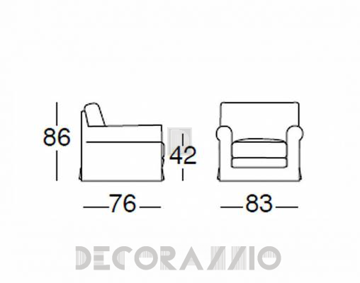 Кресло Bosal libero Armchair 83 - libero Armchair 83