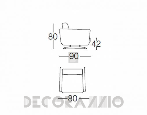 Кресло Bosal slim Armchair 80 - slim Armchair 80