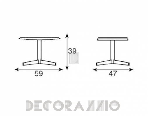 Табурет Fasem Tender   Pouf   Base croce - Tender   Pouf   Base croce