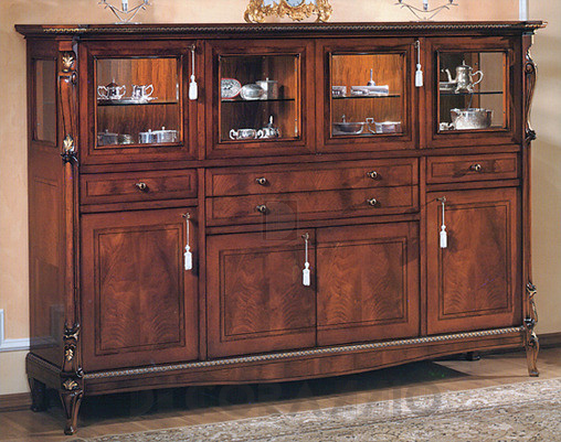 Витрина Marzorati CREDENZA A 4 ANTE CON ALZATA IN VETRO - CREDENZA A 4 ANTE CON ALZATA IN VETRO