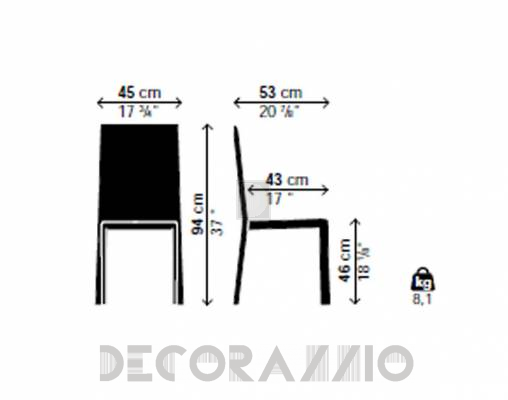 Стул Kristalia 05SLI01 - 05SLI02