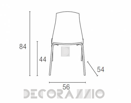 Стул Contral 414 - 414 AM TRA ambra trasp.