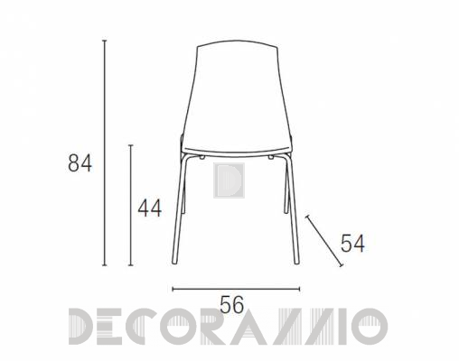 Стул Contral 414 - 414 BL TRA nero trasparente