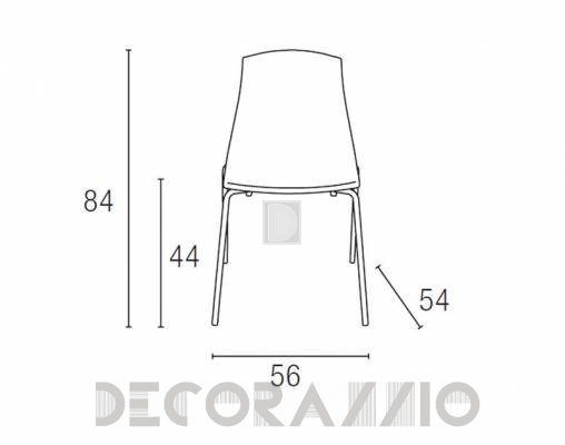 Стул Contral 414 - 414 RO TRA rosso trasp.