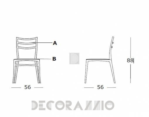 Стул Casprini SABRINA - SABRINA Soft Seat A  Ecoleather