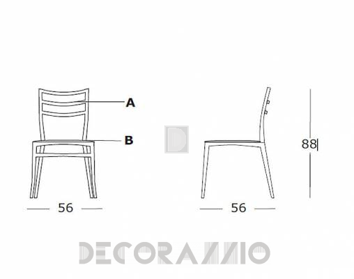 Стул Casprini SABRINA - SABRINA soft seat B 3