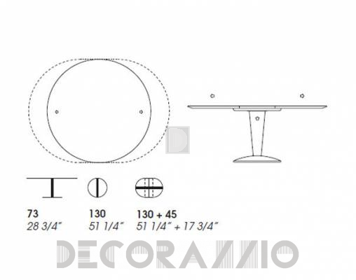 Обеденный стол Potocco 807 T PI130 - 807 T PI130