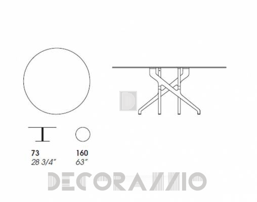 Обеденный стол Potocco 837 T4W - 837 T4W