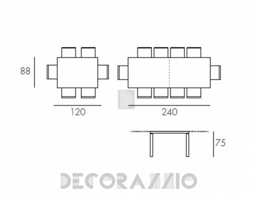 Обеденный стол Target Point TA101 Tortora  Turtledove 2029 - TA101 Tortora  Turtledove 2029