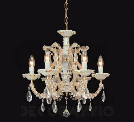 Светильник  потолочный подвесной Arlati Maria Theresa Chandeliers with Porcelain - 1594-6CC GP